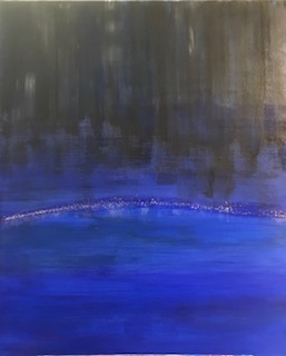 Bleu cote éclairée Grande