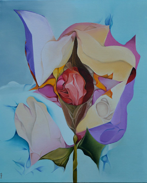 des lèvres de cendre, 61x 50 cm huile sur toile