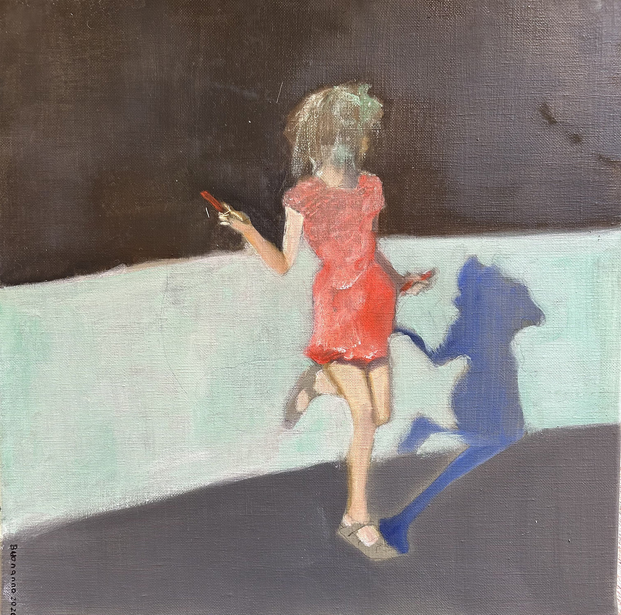 2026 l'ombre qui saute40x40 huile