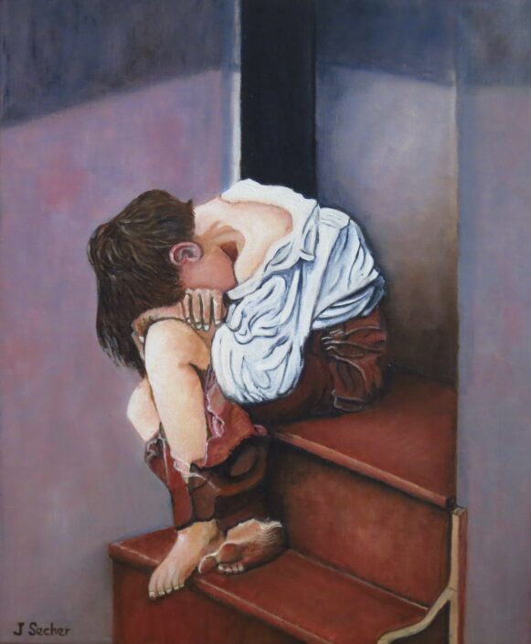 Enfant dans escalier