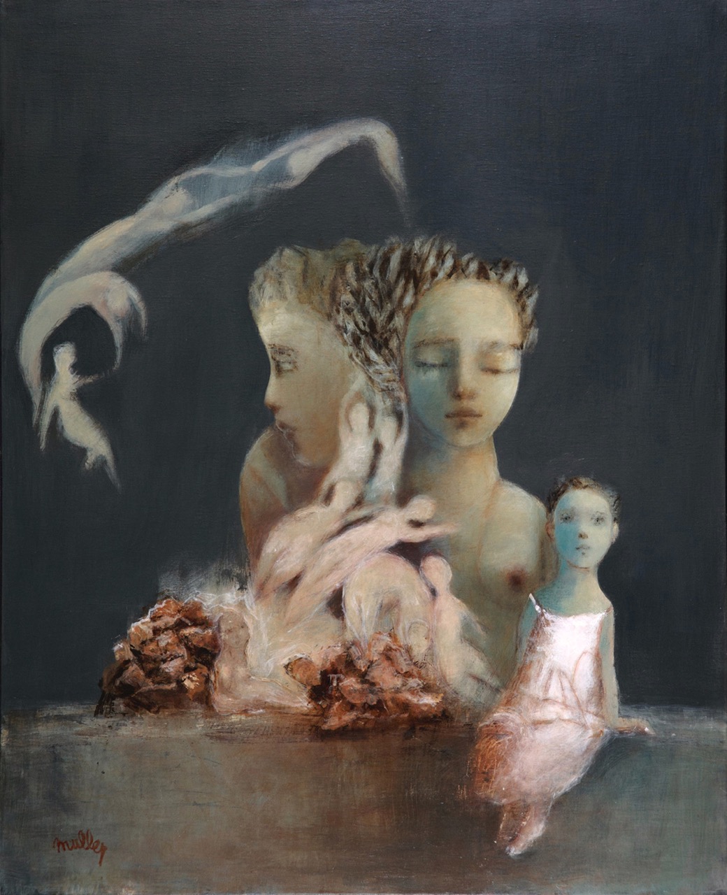 La vie trépidante des roses de sable - 100x81 - 2022 Grande